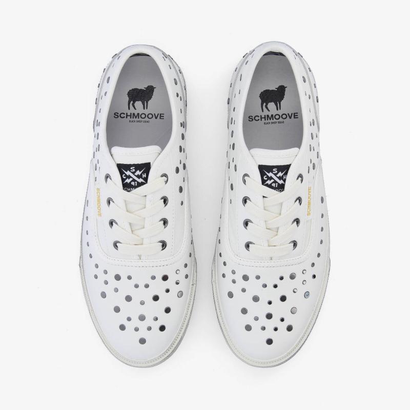 ARLO STUDS M - TUMBLED LEATHER - BLANC